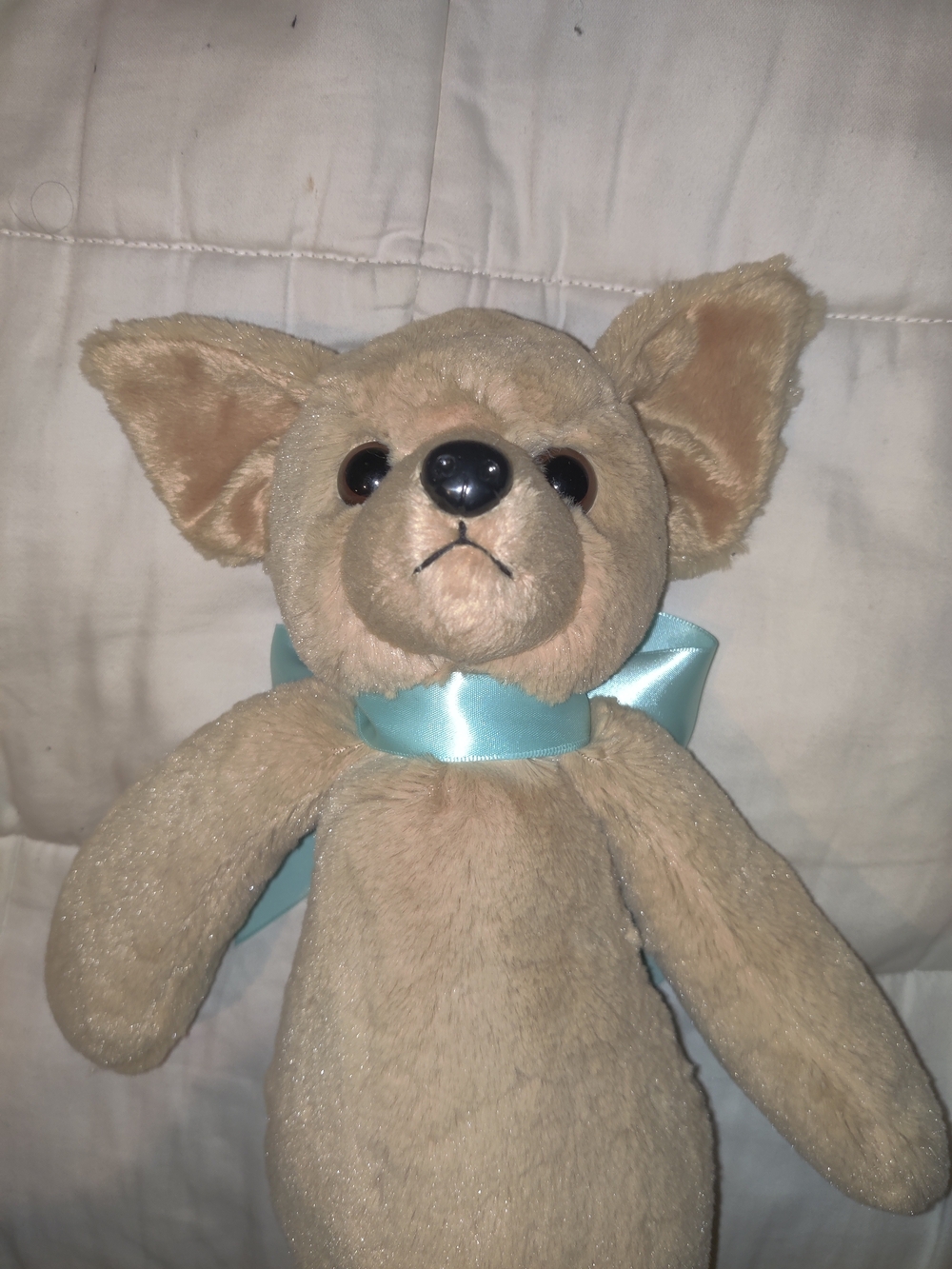 The Bearington Collection Chihuahua with Light Blue Ribbon - Picture 2 of 5